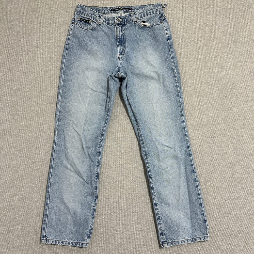 DKNY Jeans Light Wash Blue Straight Leg 100% Cotton Vintage 90s Y2K Womens 10R